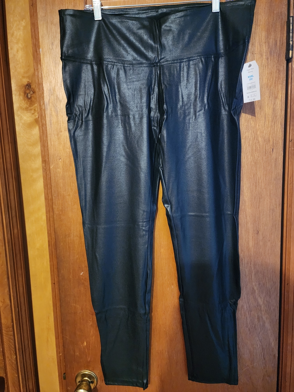 Time and Tru Black Faux Leather Leggings
